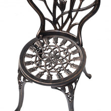 Load image into Gallery viewer, 3 pcs Cast Aluminum Outdoor Table and Chair Set
