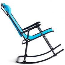 Load image into Gallery viewer, Zero Gravity Folding Rocking Chair Rocker Porch-Navy
