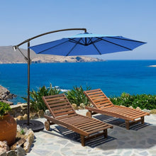 Load image into Gallery viewer, 10 Ft Patio Offset Hanging Umbrella with Easy Tilt Adjustment-Blue

