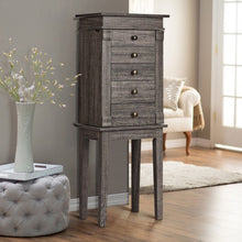 Load image into Gallery viewer, Standing Jewelry Cabinet Storage Organizer with Wooden Legs
