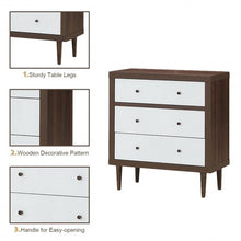 Load image into Gallery viewer, 3 Drawer Dresser Wooden Chest Storage Freestanding Cabinet
