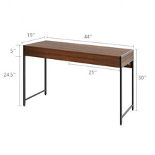 Load image into Gallery viewer, 2-Drawer Computer Desk Study Table Home Office Writing Workstation-Brown
