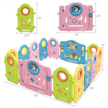 Load image into Gallery viewer, 14 Panel Kids Activity Center Baby Playpen with Gate
