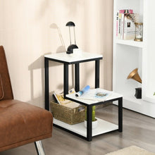 Load image into Gallery viewer, 3-Tier Sofa Side Table Night Stand-White
