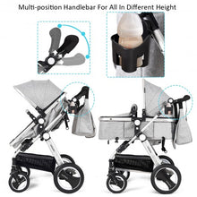 Load image into Gallery viewer, Folding Aluminum Baby Stroller Baby Jogger with Diaper Bag-Gray
