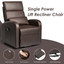 Load image into Gallery viewer, Electric Power Lift  Leather Recliner Chair-Coffee

