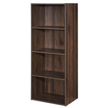 Load image into Gallery viewer, 4 Tier Open Shelf  Storage Display Cabinet-Walnut
