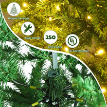 Load image into Gallery viewer, 6 ft PVC Hinged Pre-lit Artificial Fir Pencil Christmas Tree with 150 Warm White

