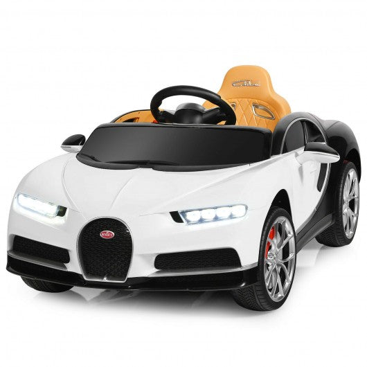 12V Licensed Bugatti Chiron Kids Ride on Car with Storage Box and MP3-White
