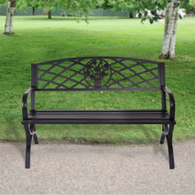 Load image into Gallery viewer, 50&quot; Patio Black Decent Garden Bench
