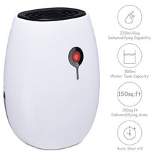 Load image into Gallery viewer, 150 Sq.ft Portable Quiet Safe Mini Electric Dehumidifier
