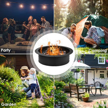 Load image into Gallery viewer, 36 Inch Round Steel Fire Pit Ring Liner Wood Burning Insert
