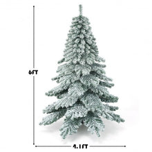 Load image into Gallery viewer, 6Ft Snow Flocked Artificial PVC Christmas Tree
