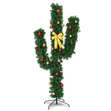 Load image into Gallery viewer, 6&#39; Artificial Cactus Christmas Tree with LED Lights
