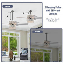 Load image into Gallery viewer, Modern Crystal Ceiling Chandelier Fan With Light Chrome Finished
