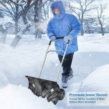 Load image into Gallery viewer, Rolling Snow Pusher Shovel with Adjustable Handle
