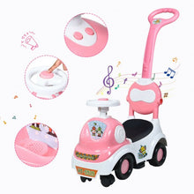 Load image into Gallery viewer, 3-in-1 Ride On Push Car with Music Box &amp; Horn-Pink
