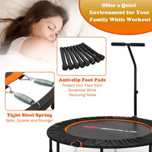 Load image into Gallery viewer, 47&quot; Folding Trampoline Fitness Exercise Rebound with Handle for Adults and Kids-Orange
