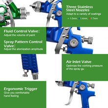 Load image into Gallery viewer, 3 HVLP Auto Paint Car Primer Air Spray Gun Kit
