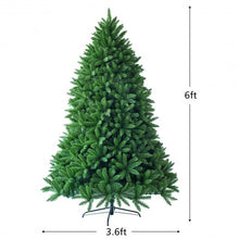 Load image into Gallery viewer, 6 Ft Unlit Artificial Christmas Tree with 1250 Branch Tips

