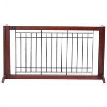 Load image into Gallery viewer, Solid Wood Adjustable Free Stand Dog Gate
