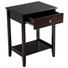 Load image into Gallery viewer, Wooden Nightstand  End Table Storage Display -Brown
