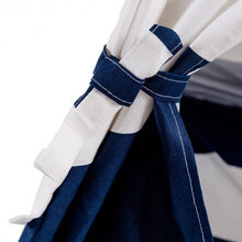 Load image into Gallery viewer, 5&#39; White &amp; Blue Portable Indian Children Sleeping Dome Play Tent

