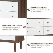 Load image into Gallery viewer, 6 Drawer Wood Chest of Drawers Storage Freestanding Cabinet Organizer
