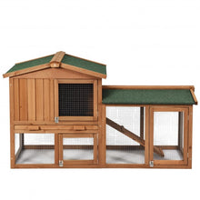 Load image into Gallery viewer, 58&quot; Weatherproof Wooden Rabbit Hutch

