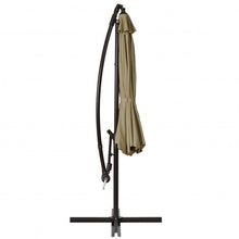 Load image into Gallery viewer, 10 Ft Patio Offset Hanging Umbrella with Easy Tilt Adjustment-Tan
