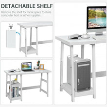 Load image into Gallery viewer, Trestle Computer Desk Home Office Workstation with Removable Shelves-White
