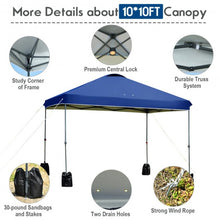 Load image into Gallery viewer, 10&#39;x10&#39; Outdoor Commercial Pop up Canopy Tent-Blue

