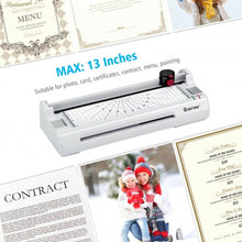 Load image into Gallery viewer, 13&quot; Hot and Cold Paper Trimmer with Corner Rounder and 25 Pouches-White
