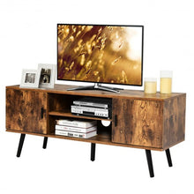 Load image into Gallery viewer, Industrial TV Stand with Storage Cabinets-Coffee
