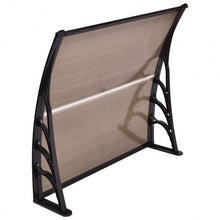 Load image into Gallery viewer, 40&quot; x 40&quot; Outdoor Polycarbonate Front Door Window Awning Canopy-Brown
