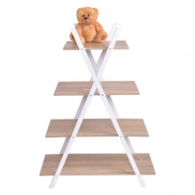 Load image into Gallery viewer, X-Shape 4-Tier Display Shelf Rack Potting Ladder-White
