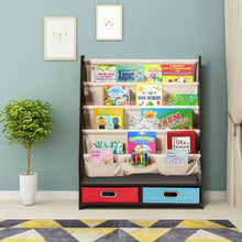 Load image into Gallery viewer, Kids Book and Toys Organizer Shelves-Coffee
