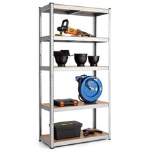 Load image into Gallery viewer, 35.5&quot; x 71&quot; Adjustable 5-Layer 2000 lbs Capacity Tool Shelf -Silver
