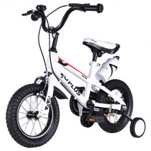 Load image into Gallery viewer, 16&quot; Children Boys &amp; GirlsFreestyle Bicycle w/ Training Wheels-White
