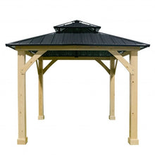 Load image into Gallery viewer, 10&#39; x 10&#39; Patio Hardtop Gazebo with Double Steel Roof for Outdoor-Gray
