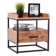 Load image into Gallery viewer, 2-Tiers End Side Table with 1 Drawer
