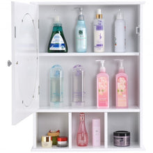 Load image into Gallery viewer, Bathroom Wall Mount Storage Wood Shelf Mirror Door Cabinet
