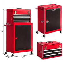 Load image into Gallery viewer, 2 PC Mini Tool Chest Cabinet Storage Toolbox
