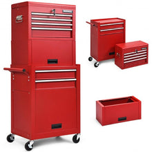 Load image into Gallery viewer, 6-Drawer Tool Chest w/ Heightening Cabinet-Red
