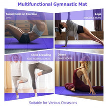 Load image into Gallery viewer, 4&#39; x 10&#39; x 2&quot; Folding Gymnastics Tumbling Gym Mat-Purple
