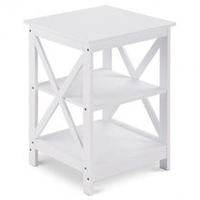 Load image into Gallery viewer, 3-Tier Living Room Display Storage Shelf Nightstand-White
