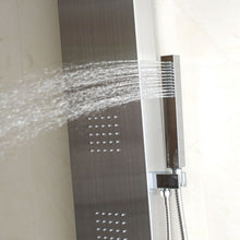 Load image into Gallery viewer, 57&quot; Stainless Rainfall Waterfall Panel Shower w/ Massage Jets
