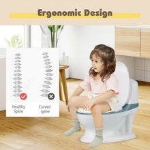 Load image into Gallery viewer, Kids Realistic Flushing Sound Lighting Potty Training Transition Toilet -Blue
