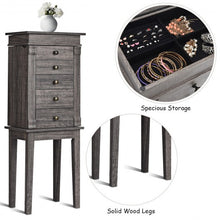 Load image into Gallery viewer, Standing Jewelry Cabinet Storage Organizer with Wooden Legs
