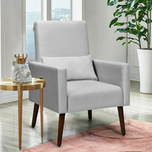 Load image into Gallery viewer, 2-in-1 Fabric Upholstered Rocking Chair with Pillow-Light Gray
